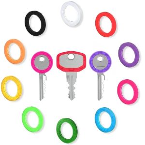 10 Pcs Colorful silicone key cover round key cover in multiple colors for easy identification suitable for standard flat house keys