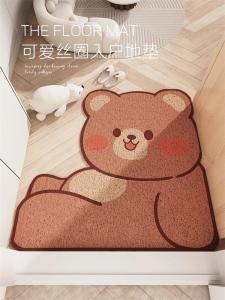 Indoor Door Mat Cartoon Doorstep Rug Door Mat Entrance Doormat Mud Scraper Floor Carpet Rectangular PVC Customizable Home Decor