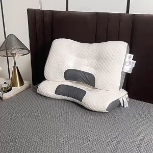 Sleeping Pillow Neck Protect Cervical Support Massage Pillow Hotel Household Cotton Pillow