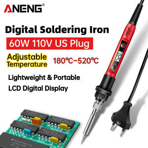 ANENG | ANENG SL102 Soldering Iron Digital Adjustable Temperature US 110V Plug Professional Portable Welding Repair Electric Tools