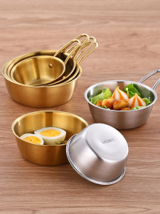 Bát Đựng Rượu Gạo Kiểu Hàn Quốc Bằng Thép Không Gỉ 304 Bát Đựng Thức Ăn Nhẹ Ngoài Trời Có Tay Cầm Bát Đựng Thức Ăn Nhanh Chuyên Nghiệp Cho Nhà Hàng