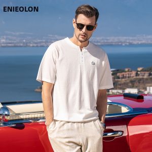 Enjeolon | Áo Thun Tay Ngắn Thoáng Khí Từ Vải Linen Cotton