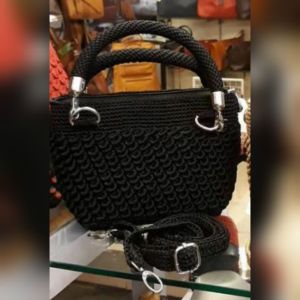 tas rajut tas tote + selempang tas rajut wanita