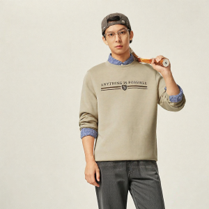 Li-Ning | Áo Hoodie Tay Dài Cổ Tròn Phong Cách Học Đường Cho Nam Mùa Thu
