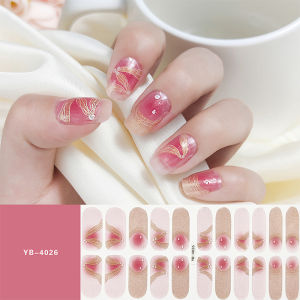 DIY Full Cover Nail Stickers Fashion Nail Decoration Glitter Self Adhesive Manicure Designer Nail Art Stickers Long-Lasting