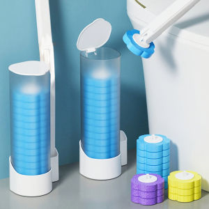Disposable Toilet Brush Set No Cleaning Comes with Toilet Cleaner Bathroom Long-Handled Cleaning Tool Disposable Toilet Brush Replacement Head Sterile Cleaning Brush Head