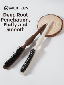 PUHUA | Volume & Styling Hairbrush for Women Boar Bristle Three Row Dense Comb