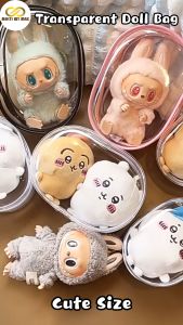 Labubu Cover Bag Labubu Protective Bag Labubu Transparent Bag Protective Case Storage Bag Keychain 保护套 盲盒收纳包