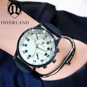 TERLARIS JAM TANGAN KASUAL PRIA / JAM TANGAN PRIA ORIGINAL / JAM TANGAN DIVERLAND DDG001 TALI RUBBER CRONO VARIASI