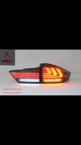 ไฟท้าย CITY 2014 LED ดํา-แดง LEXUS V.2 (V) (1 คู่)