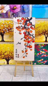 Tranh Cây Hồng Viên Mãn Tranh Canvas Tranh Tráng Gương Tranh Trang Trí Phòng
