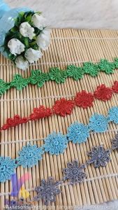 Renda Gysper Motif Bunga Melati Per Yard 90cm Berbagai Macam Warna