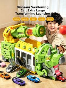 BEI JESS | Dinosaur Transforming Slide-and-Shoot Toy Car
