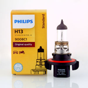 Philips | Philips Vision H13 12V 60/55W P26t4t Original Car Halogen Head Lamps 3200K Standard Replace Genuine High Low Beam 9008C1