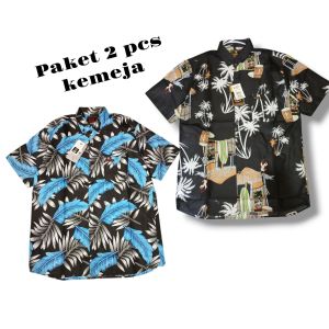 Termurah Isi 3pcs kemeja pria dewasa motif trendy 2025 lengan pendek