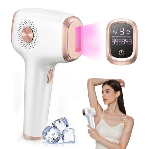 Máy Triệt Lông Bằng Laser Không Đau Cho Nữ 999999 Lần Nháy Tích Hợp Làm Mát Bằng Đá Triệt Lông Toàn Thân Vĩnh Viễn Cho Mặt & Nách