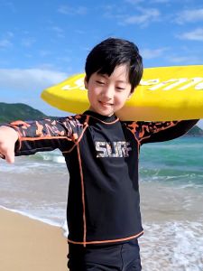 Đồ Bơi Bé Trai Dài Tay Habi Fashion HB2409 Bộ Bơi Bé Trai Họa Tiết SURF Chất Liệu Co Giãn Cho Bé Từ 16-52kg