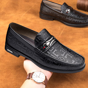 NUDANLAI | Mens Leather Breathable Soft Sole Anti-Slip Business Loafers