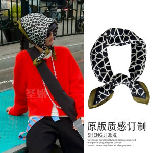 ผ้าพันคอไหมสำหรับผู้ชายแบบมีฮู้ดแบบพิมพ์ลายฤดูใบไม้ร่วง/ฤดูหนาวแบบอบอุ่นสำหรับผู้ชายและผู้หญิง