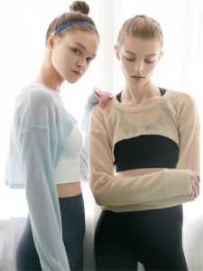 New 2025 Yoga Long Sleeve Cover up Running Sport Jacket Quick Dry Shoulder T Shirt Womens Sportswear Cotton Polyester Blend