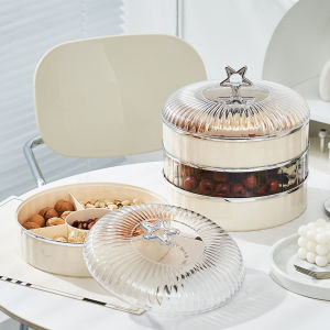 Elegant Multi-layer Compartmentalized Snack Container With Lid
