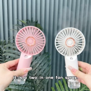 Mini Handheld Spray Fan Long Battery Life USB Rechargeable Desktop Fan
