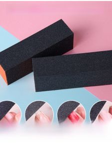 Nail Polishing Sponge Block Cube Four Sides Grinding And Polishing Nail Clippers Bright Nail Coarse Finish Nail Grinding Tool