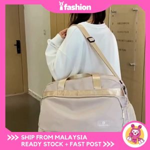 iFASHION 1862 READY STOCK Foldable Waterproof Dry Wet Travel Tote Duffel Gym Sport Bag Organiser With Shoe Compartment Beg Sukan