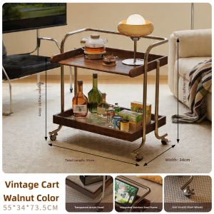 FANTANYIPIN | Multifunctional Mobile Storage Teak Cart