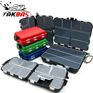 TAKBAS 1PC Small Fishing Tackle Box Plastic Portable Organizer Hooks Lure Baits Storage Box Containers For Storing Swivels Jig
