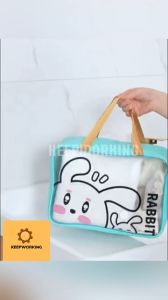 KW Cosmetic Bag Waterproof Square Makeup Bag Fashion Multipurpose Transparent PVC Cosmetic Handbag