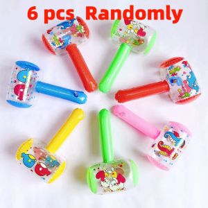 Meade | 6 Pcs Random Inflatable Hammer with Bell  Cute Cartoon Blow Party Supplies Inflatable Toys Swimming Pool Baby Toys  Kids Toys