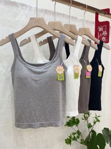 เสื้อกั๊กสายเดี่ยวแบบบางๆ ผ้าโมดอล ฤดูใบไม้ผลิและฤดูร้อน พร้อมแผ่นเสริมหน้าอก ระบายอากาศได้ดี ดีไซน์หลังสวยงาม เสื้อชั้นในสำหรับใส่ด้านใน