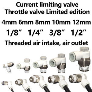 2/5/10PCS elbow fittings AS1201F Flow control valve Regulator valve Speed control valve gas fitting AS1201-M5-04/AS4201F-04-12SA