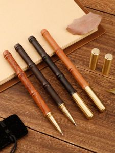 New Artistic Wooden Neutral Pen Traditional Chinese Style Graduation Memorial Engraving Gift Pen for Office And Business Use