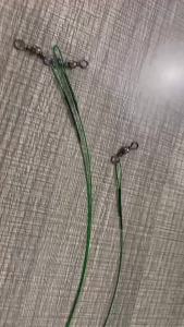 Stainless Steel Anti‑Bite Fishing Leader Line with Swivel Snap 15‑30cm Wear‑Resistant Wire for Saltwater Freshwater Lure Tackle