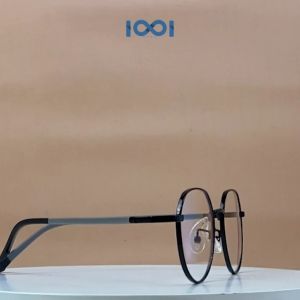IOOI Eyewear - Kacamata Bulat Metal TR Lensa Anti Radiasi Photocromic Blueray Pria Wanita 58015