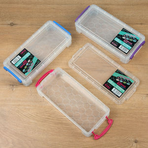 Transparent Small Lunch Box Tool Storage Easy to Carry Pencil Eraser Tool Box Pencil Box