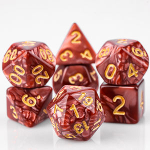 Acrylic Role-playing Dice Set 20-sided Dice for Tabletop Games DND Dragon Underdark Gaming Cubes Role-playing Accessories