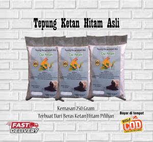 Tepung Ketan Asli 100%Tepung ketan Hitam Cap Petani Bandung Berat 250 gram