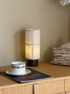 Rustic Japanese Style Living Room Bedside Ambient Lamp