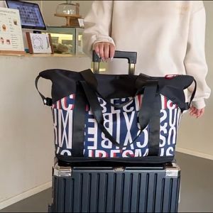 JIVIVIL In Vải Oxford Phụ Nữ Người Đàn Ông Duffel Túi xách du lịch nhỏ dung tích lớn khô ướt Tách Túi hành lý Túi du lịch Phòng Tập Thể Dục Túi Yoga