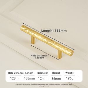 MAIYUQI | New Brass Solid Hammered Finish Cabinet Handle