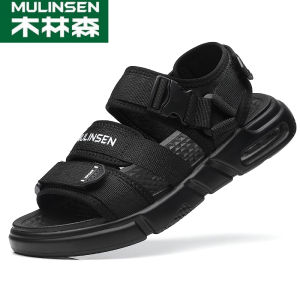 Mulinshan Mens Sandals Summer New Soft Bottom Breathable Beach Shoes Outdoor Casual Anti-slip Slippers Trendy Youth Footwear