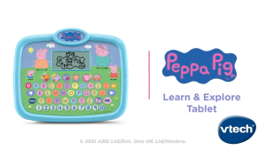 VTech Hasbro Peppa Pig Learn & Explore Tablet Laptop Computer (2+ Year) Alphabet Cartoon AppleBear