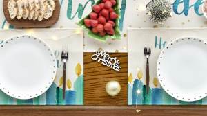 Artoid Mode Watercolor Hanukkah Placemats: A Festive Addition to Your Holiday Table