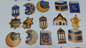 Ramadan Decoration Hanging Tag Pendants Hari Raya Banner Ramadan Kareem Decoration Eid Mubarak Decoration 斋月装饰横幅 挂饰