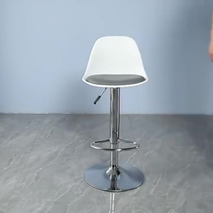 CWC Adjustable Bar Stools with Cushioned Seat and 360° Swivel - Home & Restaurant Hydraulic Stool