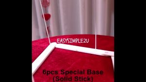 Transparent White Color Heart Connector Floor Balloon Display Column Post Stand Holder Arch Kit Balloon Stick Party Deco