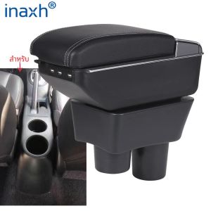 ที่วางแขนส่วนกลางสำหรับ Nissan Almera กล่องเก็บของชิ้นส่วนติดตั้งที่เท้าแขนพร้อมไฟ LED USB ติดตั้งง่าย